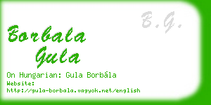 borbala gula business card